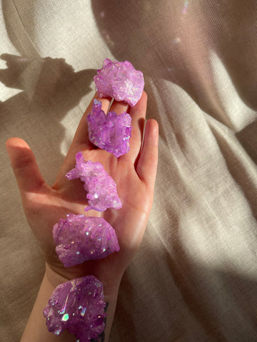 LAVENDER AURA QUARTZ CLUSTER